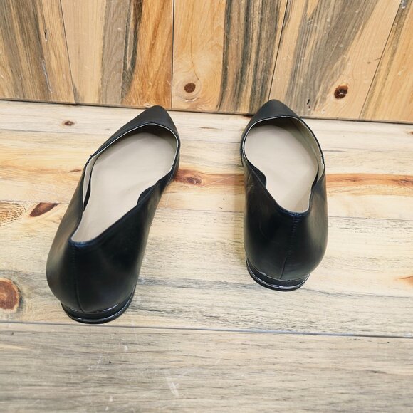 NATURALIZER Havana Pointed Toe Leather Flats - Black Size 11 - Picture 4 of 7